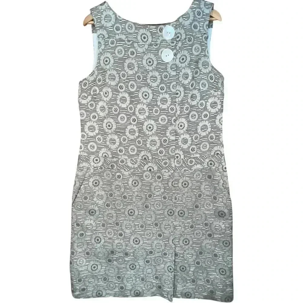 Classiques Entier Jacquard Circle Print Dress Retro A-Line Sleeveless Dress L‎